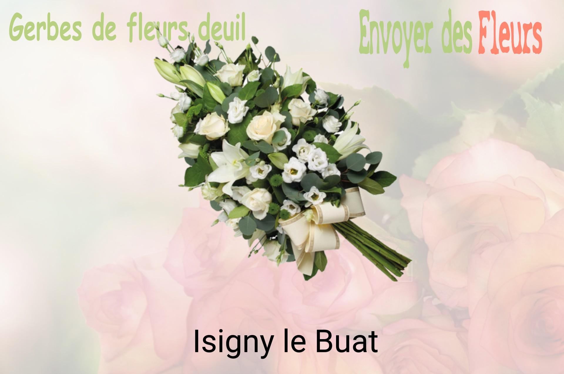 Gerbe de fleurs de deuil livrée à Isigny-le-Buat